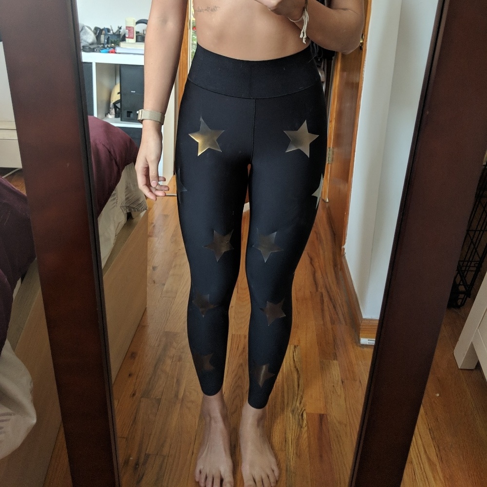 Black Ultracor leggings witb stars in XS